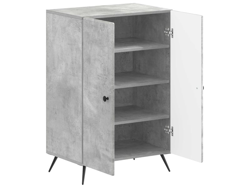  Meuble à chaussure, cabinet à chaussures breda 59,5x39,5x90 cm gris béton  - Conforama C