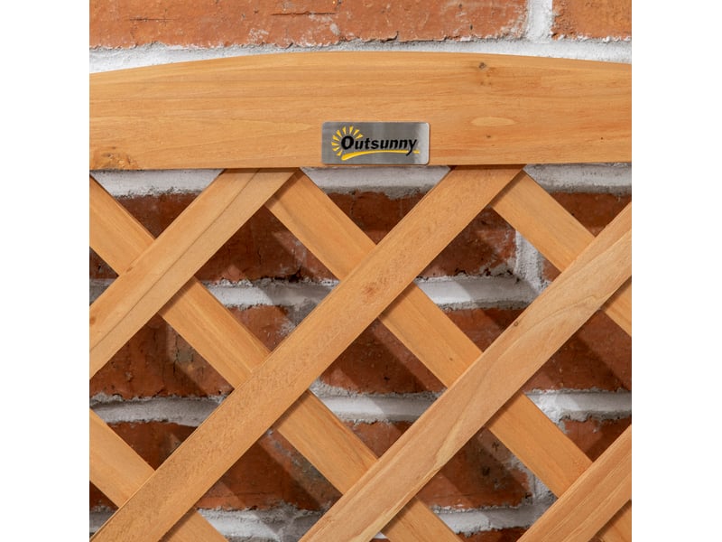  Jardinière surélevée rustique avec treillis 45x45x80 cm – jaune – 2 bacs de plantation pratiques  - Conforama E