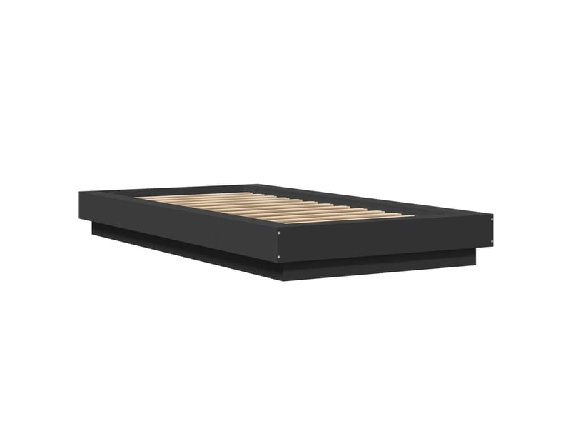  Lit simple- lit adulte -  cadre de lit sans matelas noir 90x200 cm  - Conforama B