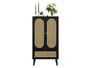 Buffet 2 porte(s) 1 tiroir(s) MODFU - 60 cm coloris noir