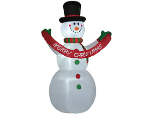 Bonhomme de neige gonflable géant, 243 cm de haut, avec lumières led, décoration extérieure ou de jardin