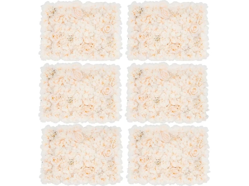 Panneaux muraux artificiels imitation fleur, cérémonie, ligne, décoration de fond de mariage, 40x60 centime blanc art floral wall  - Conforama E