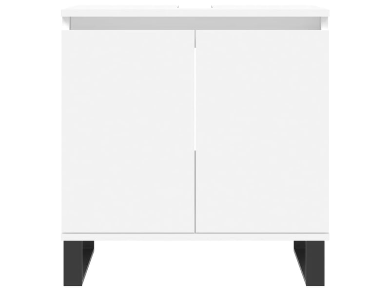  Ensemble d'armoires salle de bain 3 pcs blanc bois d'ingénierie cf63036  - Conforama D
