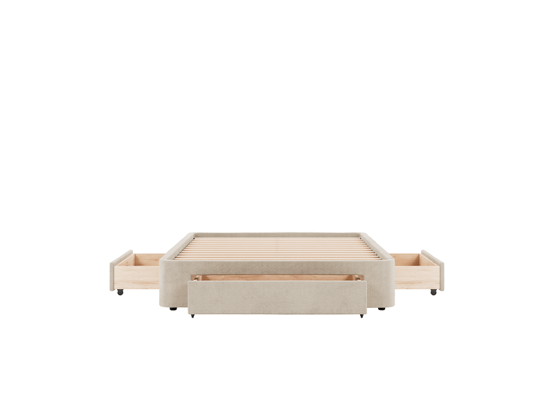 Sommier beige 3 tiroirs nova 160x200 cm slome - Conforama C