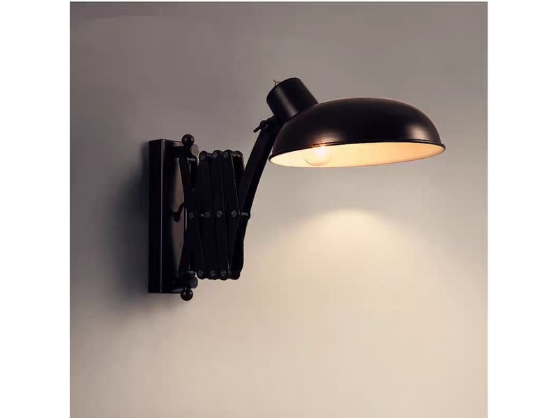 Applique murale bras articulé - 1 lumière noir pour salon chambre cuisine salle à manger - Conforama B