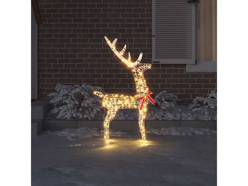 Renne, éclairage de noël, décoration de noël 3d 140 led blanc chaud 128 cm pet cf62041 - Conforama C
