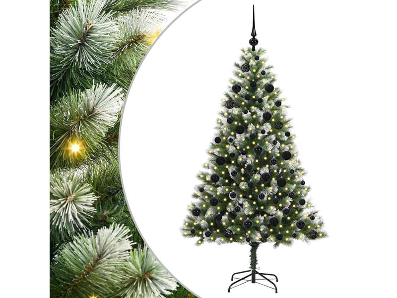  Sapin de noël - arbre de noël artificiel avec neige artificielle 300 led  - Conforama A