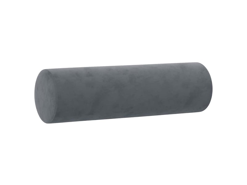  Lot de 2 coussins décoratifs gris foncé ø15x50 cm velours cf60871  - Conforama C