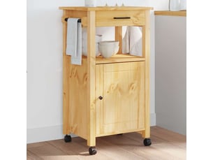 Desserte de cuisine, chariot de rangement monza 48x40x88,5 cm bois massif de pin shl31001
