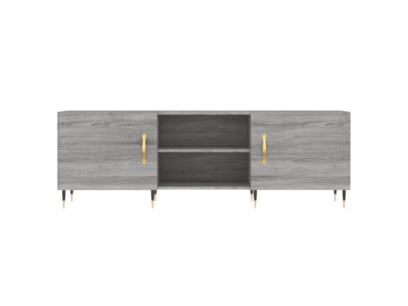  Meuble tv - banc tv - meuble de rangement sonoma gris 150x30x50 cm bois d'ingénierie  - Conforama E