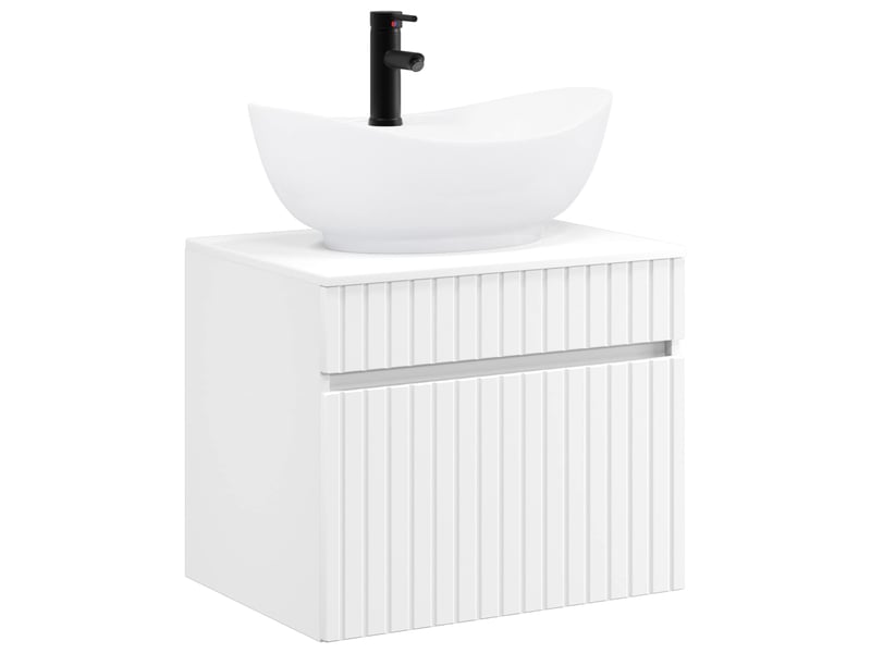 Ensemble de mobilier de salle de bain blanc bois d'ingénierie cf64578  - Conforama A