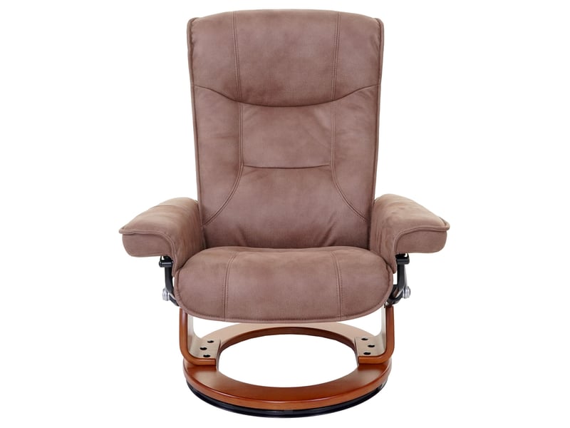 Mca fauteuil relax hamilton, fauteuil de télévision + tabouret, tissu, charge max. 130kg - marron antique miel  - Conforama E