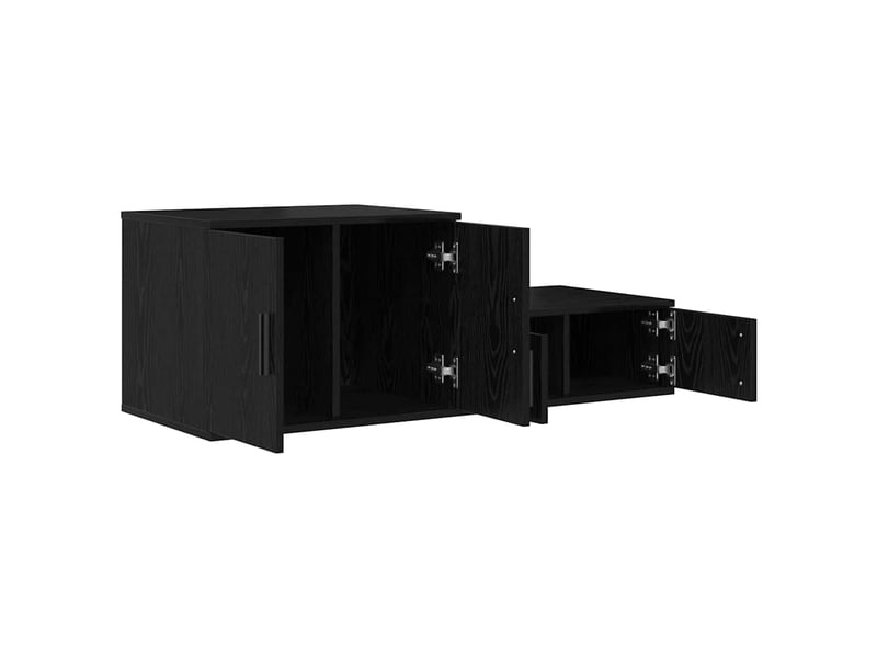  Table de chevet - table de rangement 2 pc chêne noir 127 x 41 x 40 cm  - Conforama E