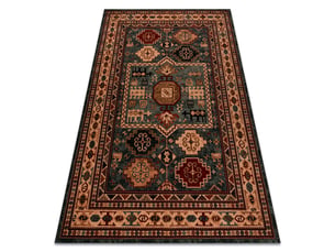 Tapis en laine kashqai 4306 400 oriental, cadre vert beige 120x170 cm
