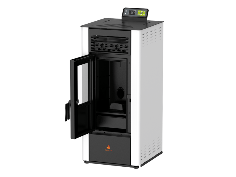  Poêle à granulés chiara 10 kw + télécommande - blanc  - Conforama C