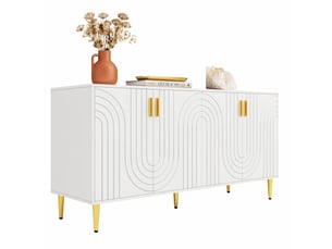 Buffet 4 porte(s)  0 tiroir(s) <strong>MODENVIE</strong> <strong></strong> - 152 cm coloris blanc 