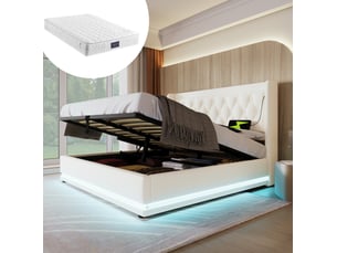 Lit coffre 160x200 cm <strong>HAUSS SPOLE</strong>  <strong></strong> coloris blanc