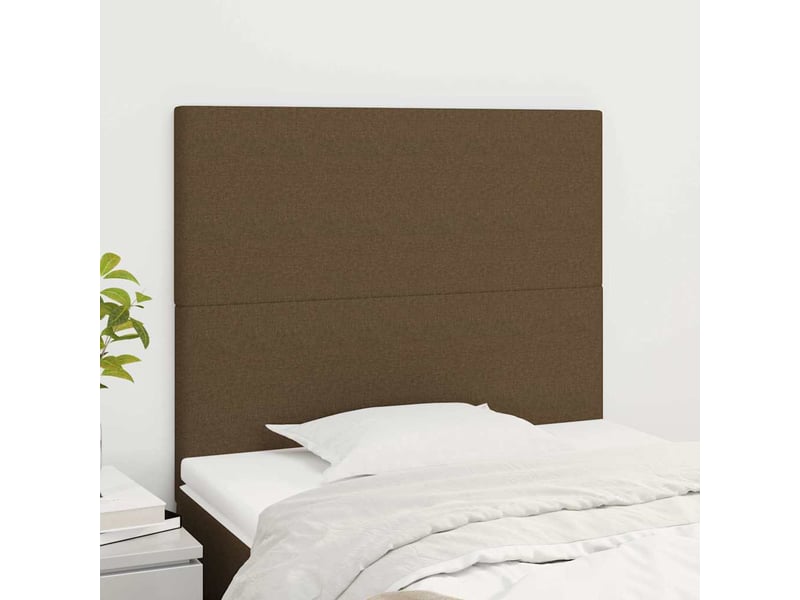  Tête de lit，décoration murale marron foncé 80x5x118 cm tissu shl83972  - Conforama B