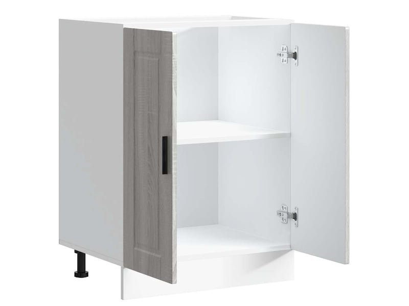 Meuble de rangement, armoire de cuisine porto sonoma gris bois d'ingénierie shl5562 - Conforama E