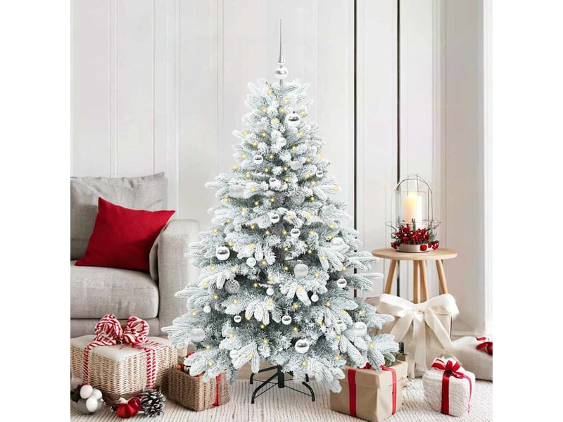 Sapin de noël artificiel, arbre de noël avec 150 led blanc 150 cm pe et pvc shl5380 - Conforama B
