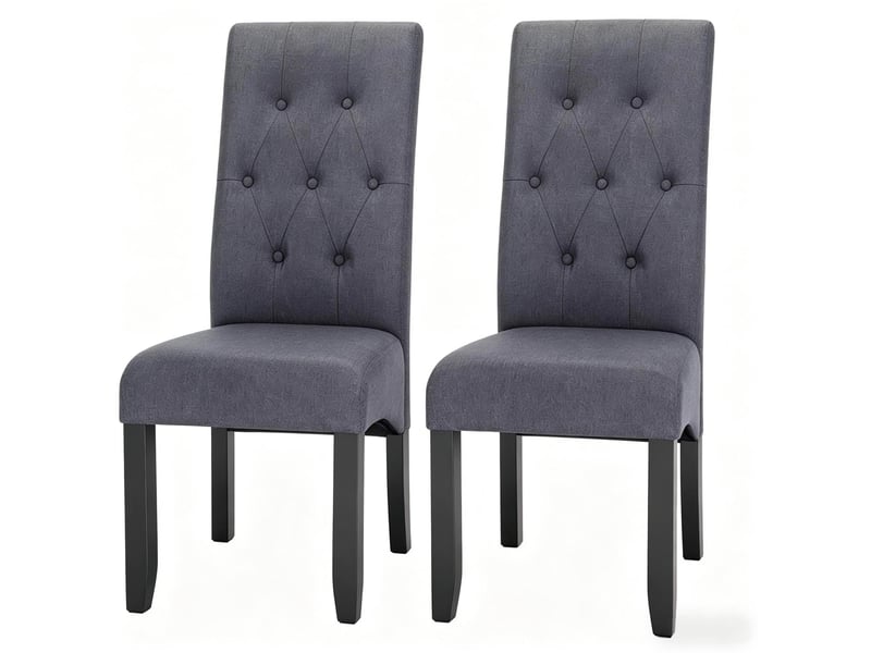 Chaises de salle à manger et sièges d'attente avec haut dossier (lot de 2) - Conforama A