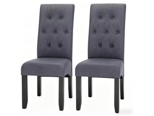 Chaises de salle à manger et sièges d'attente avec haut dossier (lot de 2)