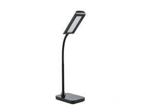 Fabrilamp oliver lampe de bureau led noire 5 w 375 lm 6000 k, flexible, tactile, 3 intensités
