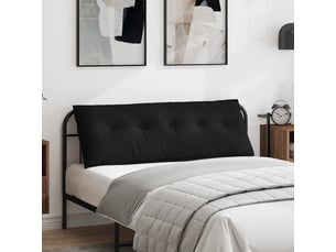Coussin de dos, coussin de dossier noir 140 x 50 cm tissu en microfibre cf54824