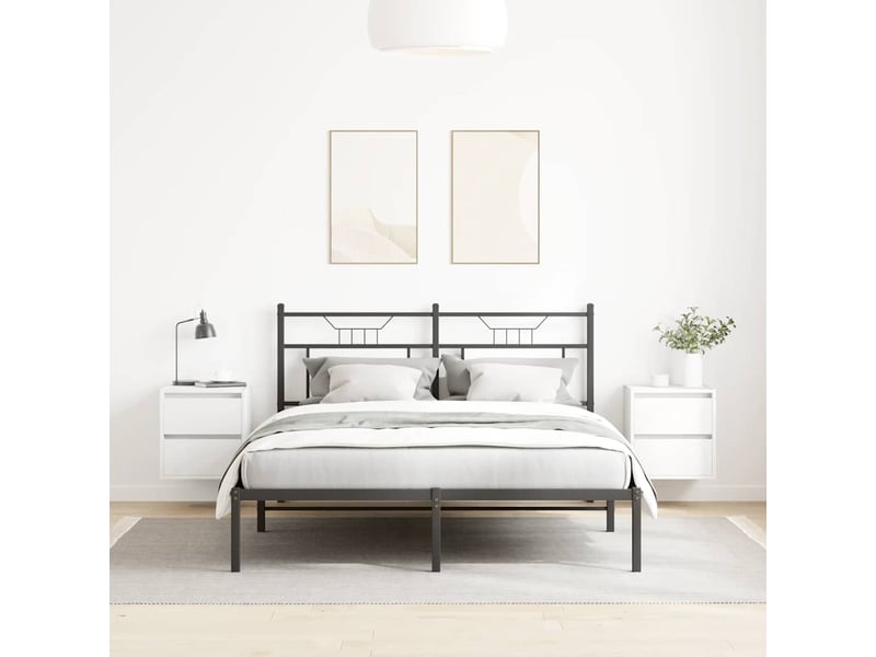  Lot de 2 tables de chevet - cabinet de chevet - table de nuit murales blanc 38x34x40 cm  - Conforama B