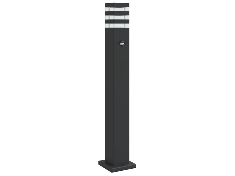  Lampadaire d'extérieur avec capteur 80 cm aluminium noir 02_0042524  - Conforama A