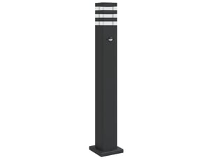 Lampadaire d'extérieur avec capteur 80 cm aluminium noir 02_0042524