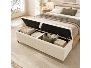 Lit avec rangement 160x200 cm <strong>MIVRAY </strong>  <strong></strong> coloris bicolore
