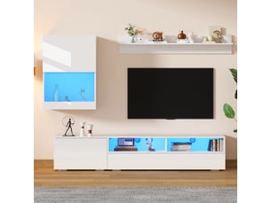 Meuble tv coloris blanc 175 cm <strong></strong> <strong></strong>