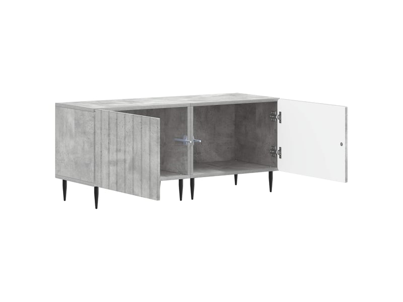  Meuble tv - banc tv - meuble de rangement gris béton bois d'ingénierie  - Conforama C