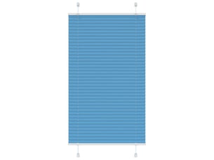 Store plissé, store de fenêtre bleu 75x100 cm largeur du tissu 74,4 cm polyester cf46804