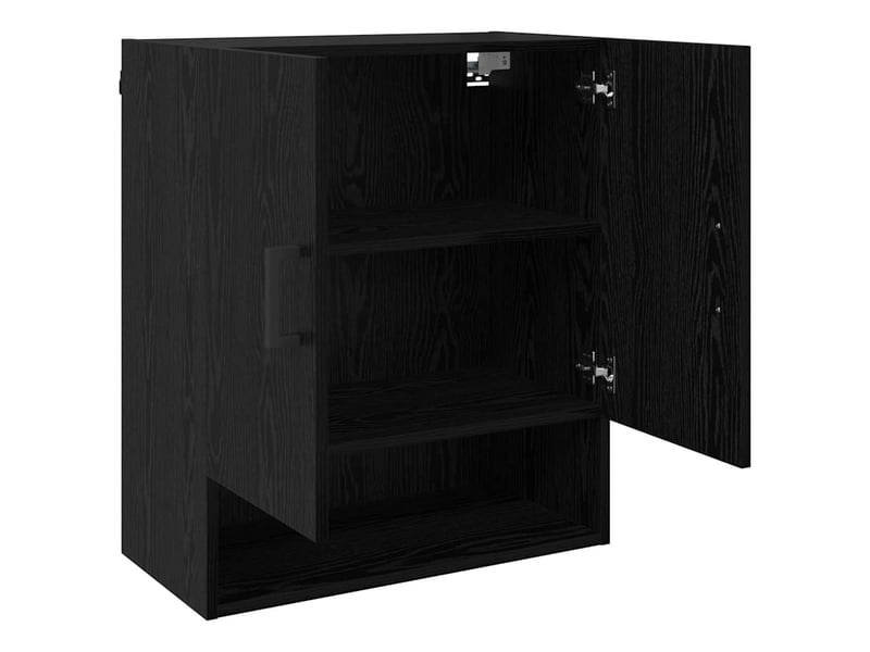Meuble mural, rangement salon 60 x 31 x 70 cm bois d'ingénierie chêne noir shl5713 - Conforama E