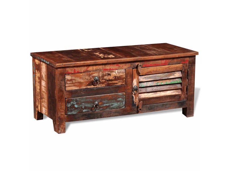  Buffet salon, buffet de téléviseur bois massif de récupération  - Conforama C