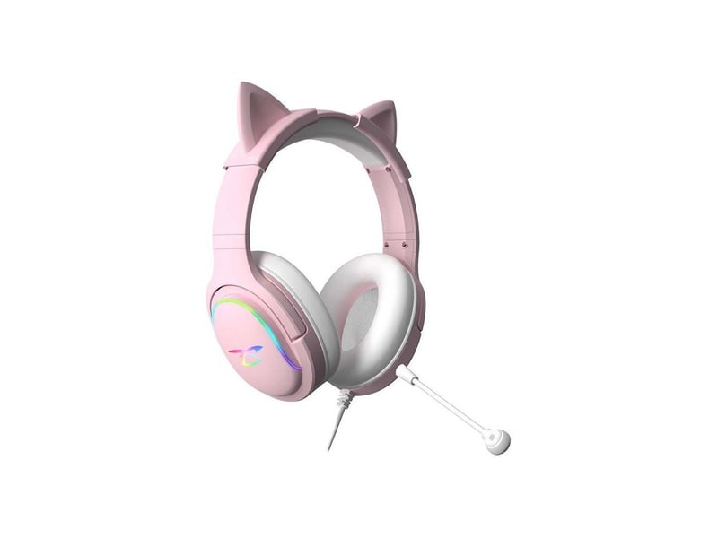  Casque gaming subsonic spectra led filaire rose candy pink 50 mm rgb micro repositionnable commande volume muet AABYA94811 - Conforama A