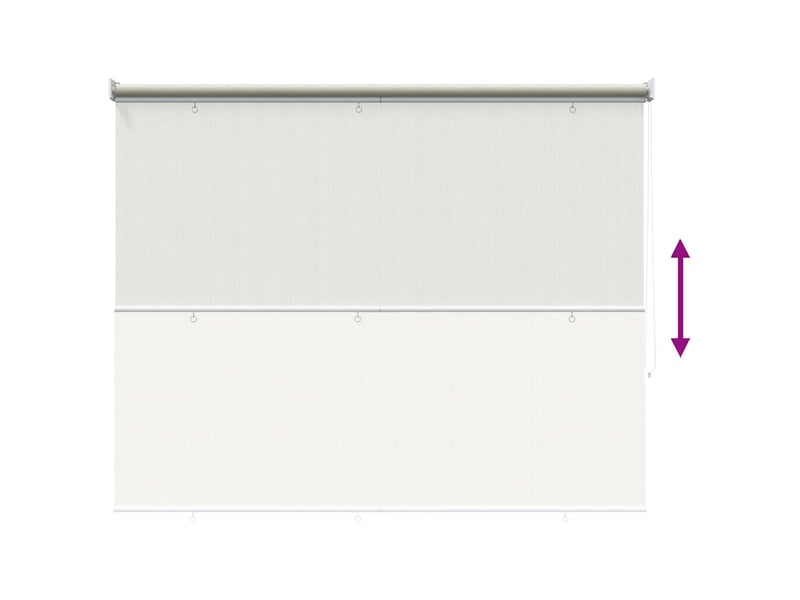  Store enrouleur, store roulant d'extérieur 125 (l) x 140 (h) cm crème cf47309  - Conforama E