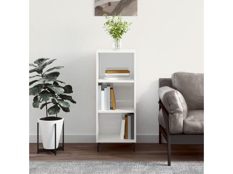  Buffet - bahut - meuble de rangement blanc brillant 34,5x32,5x90 cm bois d'ingénierie  - Conforama B