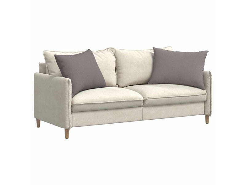  Lot de 2 coussins de canapé, coussins décoratifs tissu taupe 70 x 50 cm cf58965  - Conforama C
