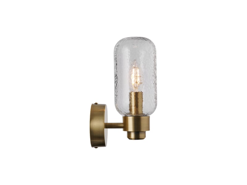 Applique murale tutan  verrerie laiton, h.23 - ip44 - e14 nordlux intérieur 2310551035 - Conforama C