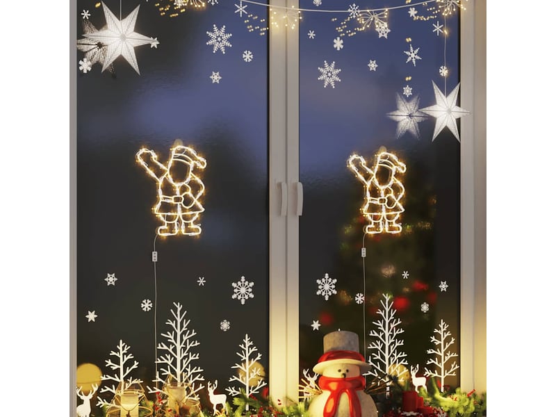  Lumières de noël silhouette du père noël 2 pcs 35 led  - Conforama D