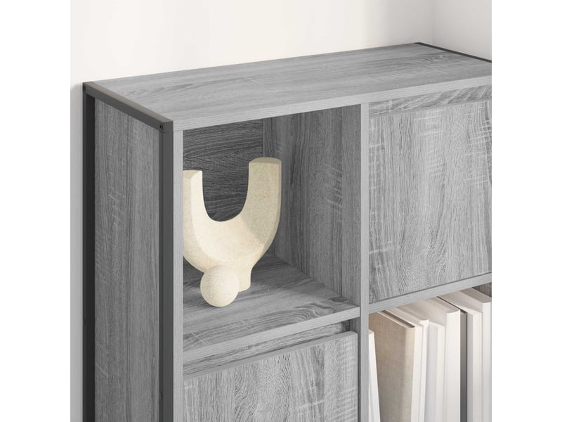  Bibliothèque, armoire à livres 68 x 30 x 108.5 cm bois d'ingénierie gris sonoma  - Conforama D