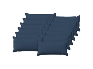 Lot de 12 coussins avec oreiller, coussins décoratifs houten bleu lin synthétique cf51005