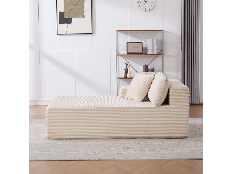  Canapé modulable, canapé de salon, en tissu chenille, mousse haute résilience 30d, facile à déplacer, base antidérapante  - Conforama D