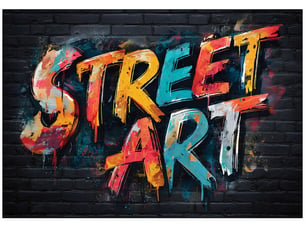 Papier peint panoramique intissé garçon graffiti coloré - 350x250 cm - papier peint enfant