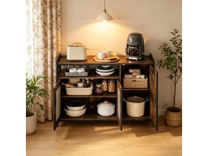 Buffet 2 porte(s)  0 tiroir(s) <strong></strong> <strong></strong> - 110 cm coloris marron 