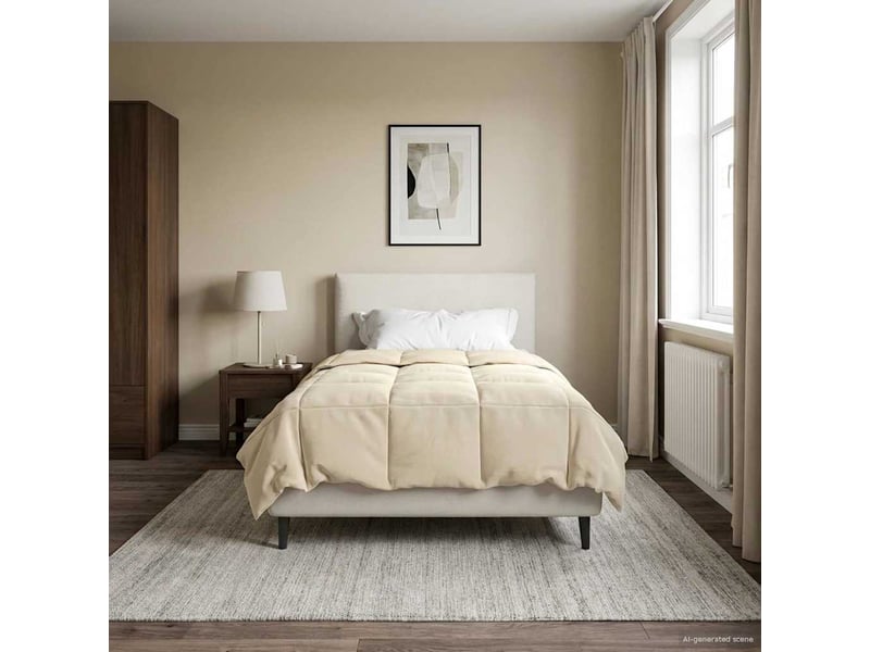  Duvet - couette complet toute l'année 135 x 200 cm 4 saisons crème  - Conforama D