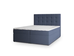 Lit avec rangement 180x200 cm <strong>MASSENO</strong>  <strong></strong> coloris bleu